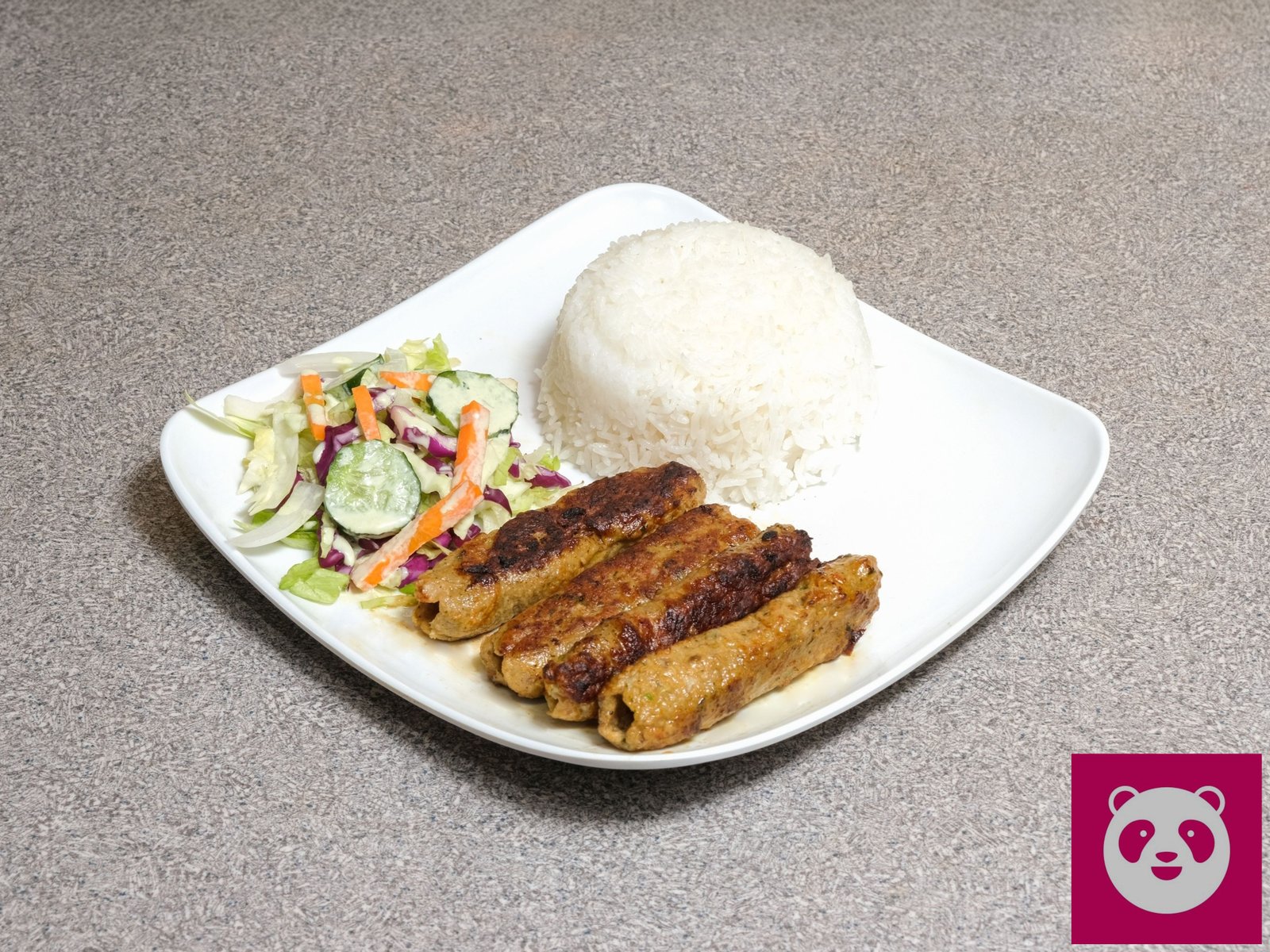 Chicken Seekh Kebab with Rice at Kebab Time HK